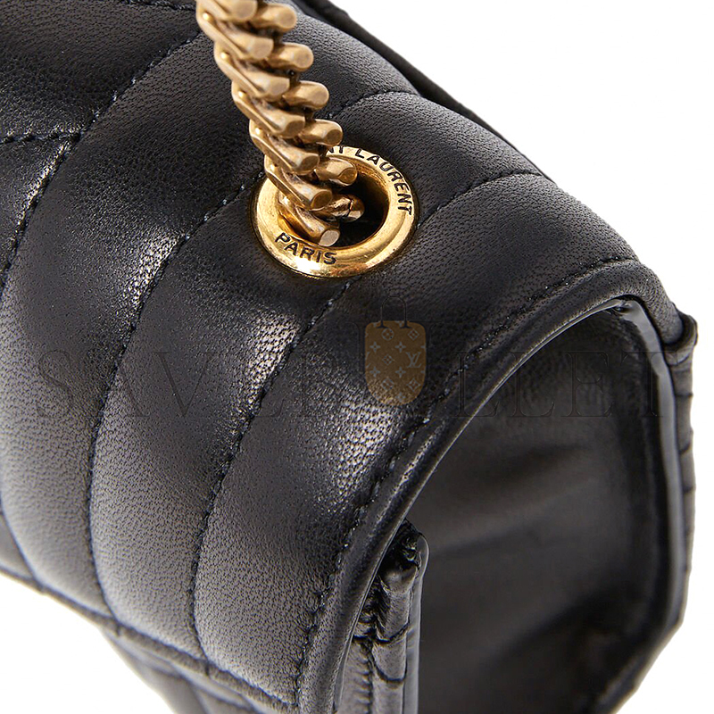 YSL ENVELOPE SMALL IN MIX MATELASSÉ QUILTED LEATHER 600195AABZO1025 (21*13*6cm)